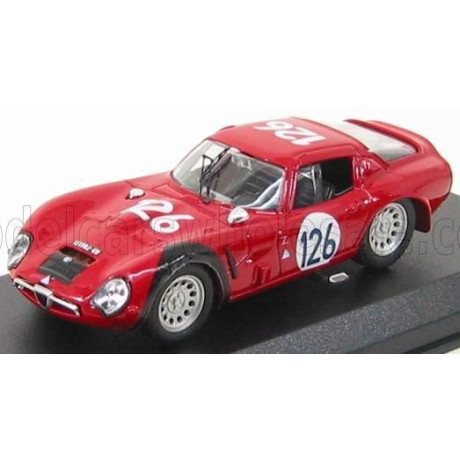 BEST MODEL ALFA ROMEO TZ2 N 126 TARGA FLORIO 1966 PINTO - TODARO - RED 1/43