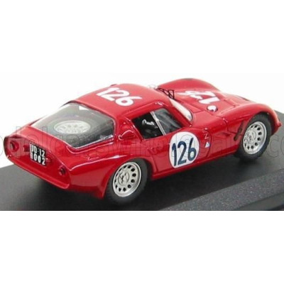 BEST MODEL ALFA ROMEO TZ2 N 126 TARGA FLORIO 1966 PINTO - TODARO - RED 1/43