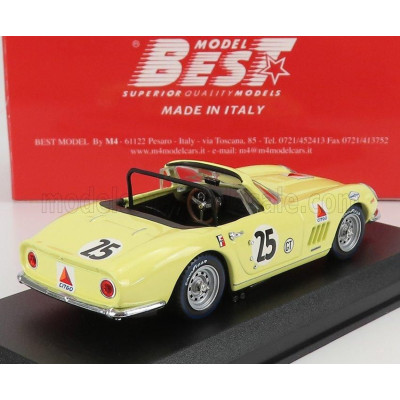 BEST MODEL FERRARI 275 GTB/4 SPIDER N 25 12h SEBRING 1967 R.McCLUGGAGE - F.WINDRIDGE - YELLOW 1/43