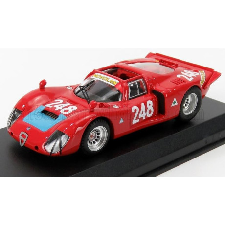 BEST MODEL ALFA ROMEO 33.2 N 248 TARGA FLORIO 1969 PINTO - ALBERTI - RED 1/43