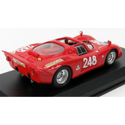 BEST MODEL ALFA ROMEO 33.2 N 248 TARGA FLORIO 1969 PINTO - ALBERTI - RED 1/43