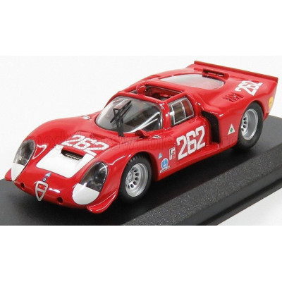 BEST MODEL ALFA ROMEO 33.2 N 262 TARGA FLORIO 1969 VACCARELLA - DE ADAMICH - RED 1/43