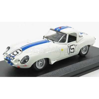 BEST MODEL JAGUAR E-TYPE LIGHTWEIGHT 3.8L TEAM BRIGGS CUNNINGHAM N 15 24h LE MANS 1963 S.CUNNINGHAM - B.GROSSMANN - WHITE BLUE 1