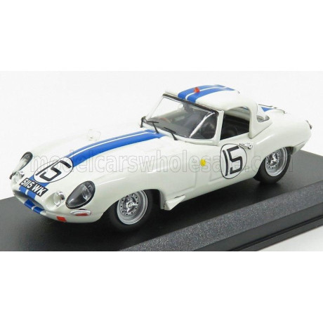 BEST MODEL JAGUAR E-TYPE LIGHTWEIGHT 3.8L TEAM BRIGGS CUNNINGHAM N 15 24h LE MANS 1963 S.CUNNINGHAM - B.GROSSMANN - WHITE BLUE 1