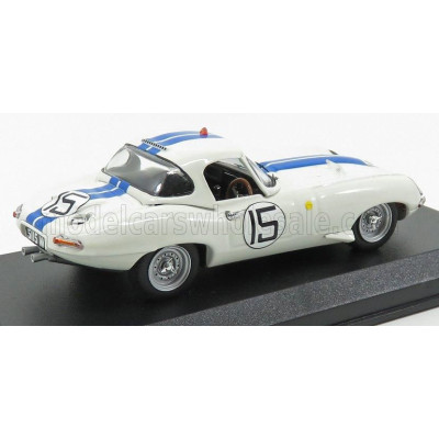 BEST MODEL JAGUAR E-TYPE LIGHTWEIGHT 3.8L TEAM BRIGGS CUNNINGHAM N 15 24h LE MANS 1963 S.CUNNINGHAM - B.GROSSMANN - WHITE BLUE 1