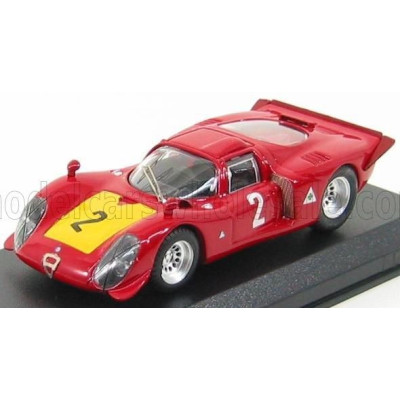 BEST MODEL ALFA ROMEO 33.2 N 2 IMOLA 1968 CASONI - DINI - RED YELLOW 1/43