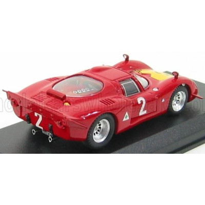 BEST MODEL ALFA ROMEO 33.2 N 2 IMOLA 1968 CASONI - DINI - RED YELLOW 1/43
