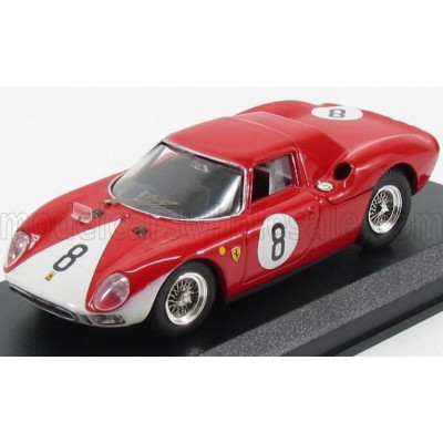 BEST MODEL FERRARI 250 LM N 8 2ND 12h REIMS 1964 J.SURTEES-L.BANDINI - RED WHITE 1/43