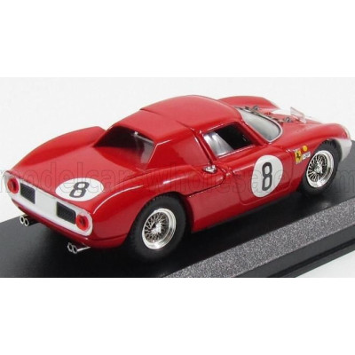 BEST MODEL FERRARI 250 LM N 8 2ND 12h REIMS 1964 J.SURTEES-L.BANDINI - RED WHITE 1/43