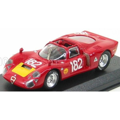 BEST MODEL ALFA ROMEO 33.2 SPIDER TARGA FLORIO N 182 BAGH. 1968 - RED 1/43