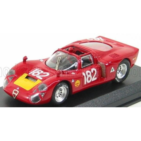 BEST MODEL ALFA ROMEO 33.2 SPIDER TARGA FLORIO N 182 BAGH. 1968 - RED 1/43