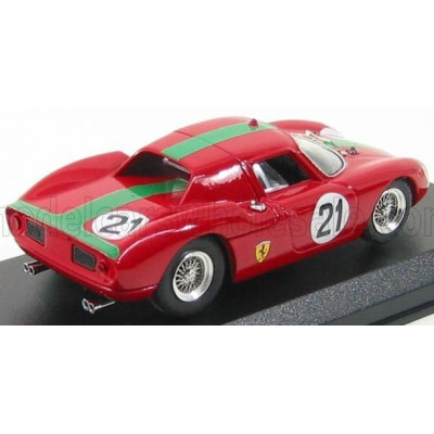 BEST MODEL FERRARI 250 LM MONZA 1966 N 21 DE SIEBENTHAL - RED 1/43
