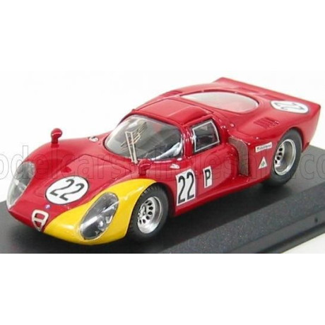 BEST MODEL ALFA ROMEO 33.2 N 22 DAYTONA 1968 CASONI - BISCARDI - RED YELLOW 1/43