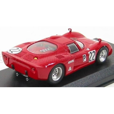 BEST MODEL ALFA ROMEO 33.2 N 22 DAYTONA 1968 CASONI - BISCARDI - RED YELLOW 1/43