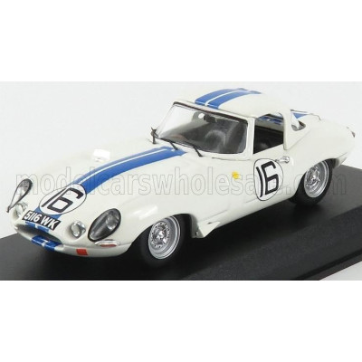 BEST MODEL JAGUAR E-TYPE 3.8L TEAM BRIGGS CUNNINGHAM N 16 24h LE MANS 1963 R.SALVADORI - P.RICHARDS - WHITE BLUE 1/43