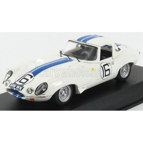 BEST MODEL JAGUAR E-TYPE 3.8L TEAM BRIGGS CUNNINGHAM N 16 24h LE MANS 1963 R.SALVADORI - P.RICHARDS - WHITE BLUE 1/43