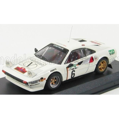 BEST MODEL FERRARI 308 GTB N 6 RALLY ELBA 1985 ROGGIA - ERCOLANI - WHITE 1/43