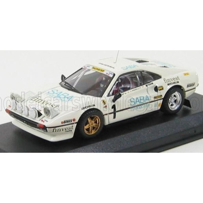 BEST MODEL FERRARI 308 GTB RALLY N 1 TARGA FLORIO 1983 TONY - RADAELL - WHITE 1/43
