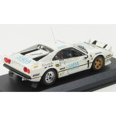 BEST MODEL FERRARI 308 GTB RALLY N 1 TARGA FLORIO 1983 TONY - RADAELL - WHITE 1/43