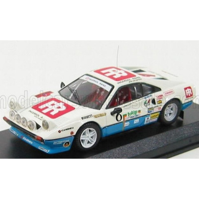 BEST MODEL FERRARI 308 GTB N 8 RALLY ELBA 1984 AMATI - ORMEZZANO - WHITE BLUE 1/43