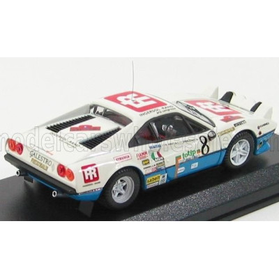 BEST MODEL FERRARI 308 GTB N 8 RALLY ELBA 1984 AMATI - ORMEZZANO - WHITE BLUE 1/43