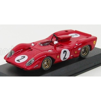 BEST MODEL FERRARI 312 P SPY MONZA 1969 N 2 RODRIGUEZ SCHETTY - RED 1/43