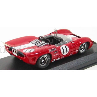 BEST MODEL LOLA T70 SPIDER N 11 LAGUNA SECA 1967 L.MOTSCHENBAKER - RED WHITE 1/43