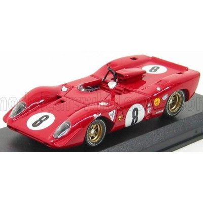 BEST MODEL FERRARI 312 P SPIDER N 8 1000Km SPA 1969 RODRIGUEZ - PIPER - RED 1/43