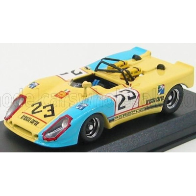 BEST MODEL PORSCHE FLUNDER N 23 MONZA 1971 NORIS - SIGALA - YELLOW LIGHT BLUE 1/43