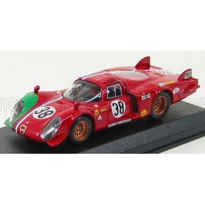 BEST MODEL ALFA ROMEO 33.2 LM N 38 LE MANS 1969 GOSSELIN - BURGOIGNI - RED 1/43