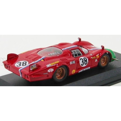 BEST MODEL ALFA ROMEO 33.2 LM N 38 LE MANS 1969 GOSSELIN - BURGOIGNI - RED 1/43
