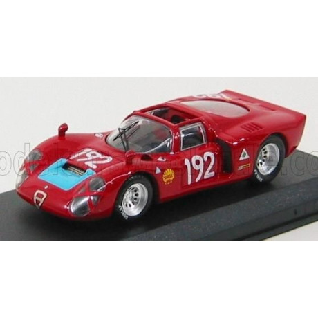 BEST MODEL ALFA ROMEO 33.2 SP N 192 TARGA FLORIO 1968 BIANCHI CASONI - RED 1/43