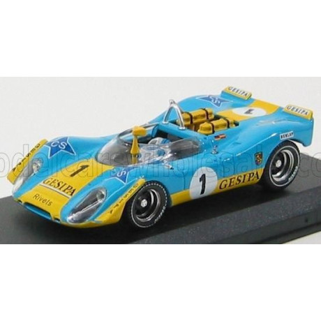 BEST MODEL PORSCHE 908/2 N 1 JARAMA 1970 ALEX-SOLER ROIG - BLUE YELLOW 1/43