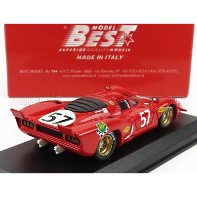 BEST MODEL FERRARI 312P 3.0L V12 COUPE TEAM N.A.R.T N 57 24h LE MANS 1970 C.PARSONS – T.ADAMOWICZ - RED 1/43