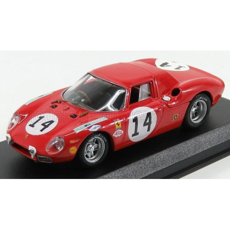 BEST MODEL FERRARI 250LM 3.3L V12 TEAM NORTH AMERICAN RACING TEAM N.A.R.T. N 14 24h LE MANS 1968 M.GREGORY - C.KLOB - RED 1/43
