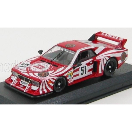 BEST MODEL LANCIA BETA MONTECARLO TURBO TEAM LANCIA CORSE N 51 24h LE MANS 1980 B.DARNICHE - H.HEYER - T.FABI - RED WHITE 1/43