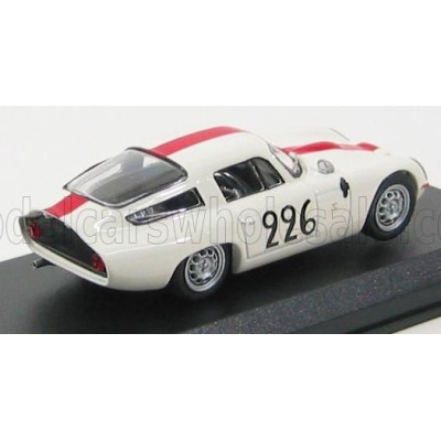 BEST MODEL ALFA ROMEO TZ1 N 226 MONT VENTOUX 1964 RAMU - CACCIA - WHITE RED 1/43