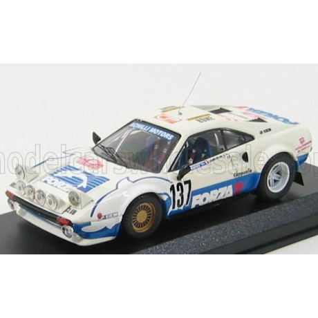BEST MODEL FERRARI 308 GTB GR N 137 RALLY MONTECARLO 1982 ZAMBORLINI - NENES - WHITE BLUE 1/43