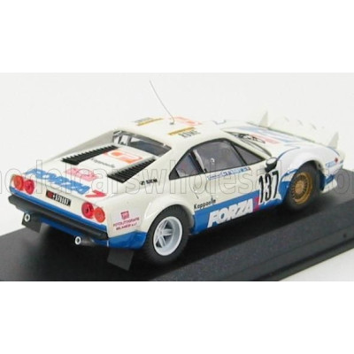 BEST MODEL FERRARI 308 GTB GR N 137 RALLY MONTECARLO 1982 ZAMBORLINI - NENES - WHITE BLUE 1/43