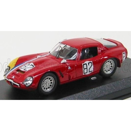 BEST MODEL ALFA ROMEO TZ2 N 82 NURBURGRING 1967 TROSCH-PILETTE - RED YELLOW 1/43