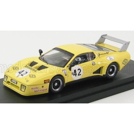 BEST MODEL FERRARI 512BB LM N 42 SILVERSTONE 1981 BOND - BELL - GRISWOR. - YELLOW 1/43