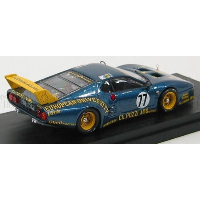 BEST MODEL FERRARI 512BB LM TEAM CHARLES POZZI JMS RACING N 77 24h LE MANS 1980 J.C.ANDRUET - C.BALLOT LENA - BLUE MET YELLOW 1/