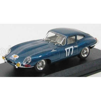 BEST MODEL JAGUAR E-TYPE COUPE N 177 TOUR DE FRANCE 1963 CARDI - KLUKASZEWSKI - BLUE MET 1/43