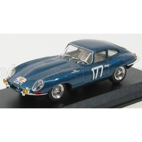 BEST MODEL JAGUAR E-TYPE COUPE N 177 TOUR DE FRANCE 1963 CARDI - KLUKASZEWSKI - BLUE MET 1/43