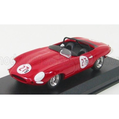BEST MODEL JAGUAR E TYPE SPIDER N 27 RIVERSIDE 1961 KRAUSE - RED 1/43