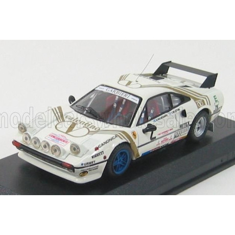 BEST MODEL FERRARI 308GTB VALENTINO N 2 MONZA 1984 WALDEGAARD - WHITE 1/43