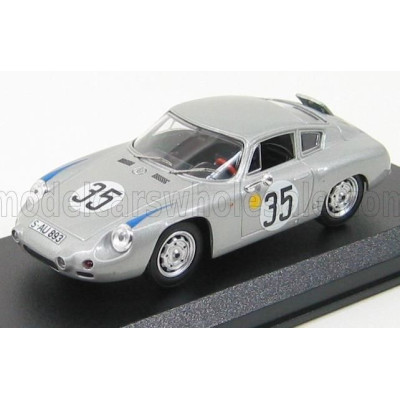 BEST MODEL PORSCHE 1600GS ABARTH N 35 LE MANS 1962 BUCHET - SCHILLER - SILVER 1/43
