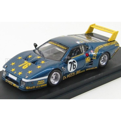 BEST MODEL FERRARI 512BB LM TEAM CHARLES POZZI JMS RACING N 76 24h LE MANS 1980 P.DIEUDONNE - J.XHENCEVAL - H.REGOUT - BLUE MET