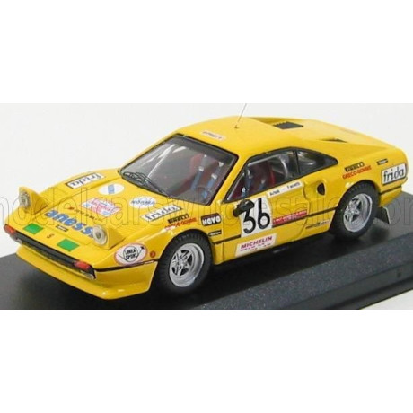 BEST MODEL FERRARI 308 GTB GR.2 N 36 RALLY MONZA 1983 FACETTI - ARTIOLI - YELLOW 1/43