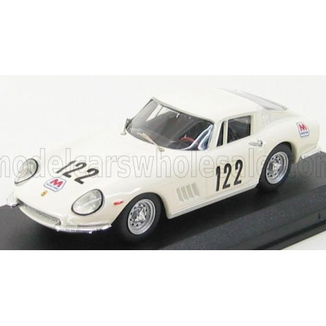 BEST MODEL FERRARI 275 GTB/4 N 122 TARGA FLORIO 1967 STARRABBA - ORLANDO - WHITE 1/43